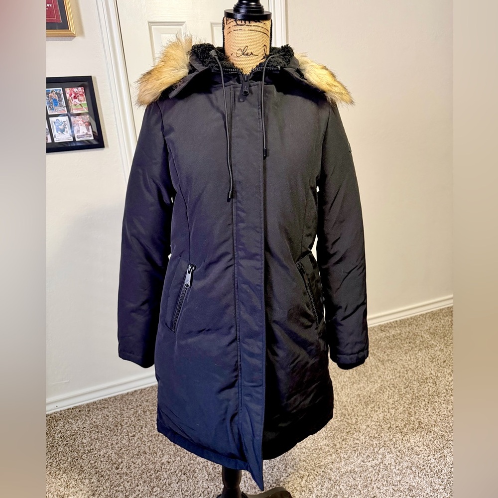 Sam Edelman Black Hooded Down Parka